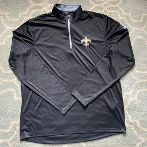 COPY - Men’s Elevate New Orleans Saints Bud Light black quarter zip long sleeve…